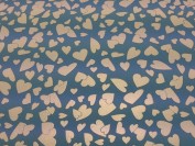 Goma Estampada Corazon Blanco Fondo Azul 1002